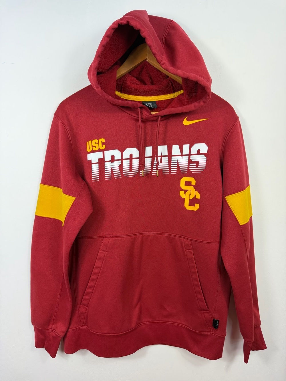 Nike USC Trojans Dri-FIT Therma Hoodie Men’s Medium Red Gold Pullover
